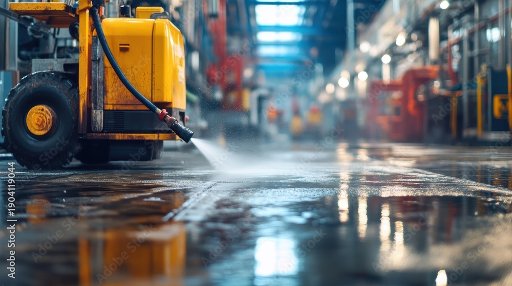 Fototapeta premium industrial construction and engineering environments, featuring construction workers using hygiene stations on blurred background