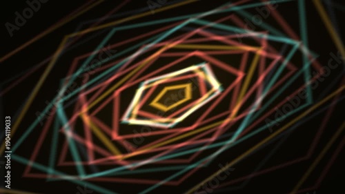 Abstract geometric pattern with vibrant lines forming a mesmerizing spiral design