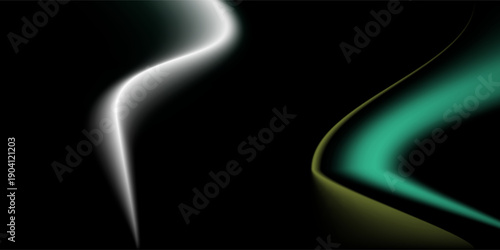 Green yellow black abstract color gradient, grainy noisy background, vibrant dynamic old