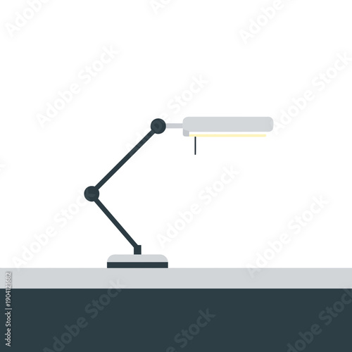 Modern desk lamp on a clean surface, minimalist design