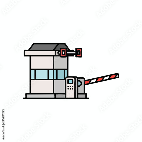 Barrier Gate at Entrance Booth