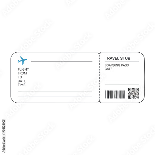 Airplane Ticket Stub Template