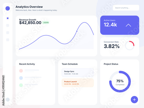 Modern Business Analytics Dashboard UI Template for SaaS Application