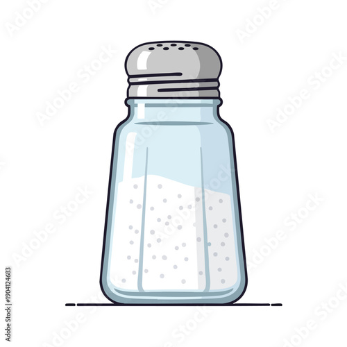 Salt Shaker with Salt Crystals