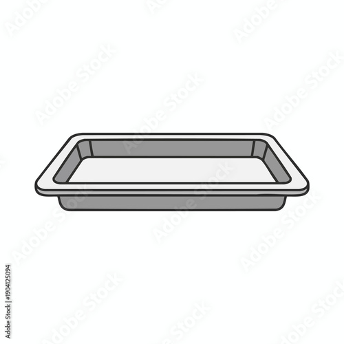 Empty Metal Baking Tray Illustration