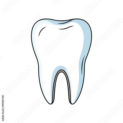 Cartoon Healthy Tooth Illustration Dental Health Icon