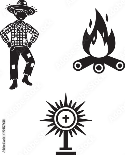 Festa junina vector silhouette