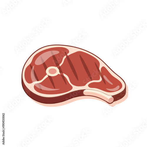Raw Beef Steak Illustration