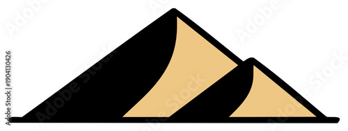 Abstract Pyramid Shapes Geometric Design