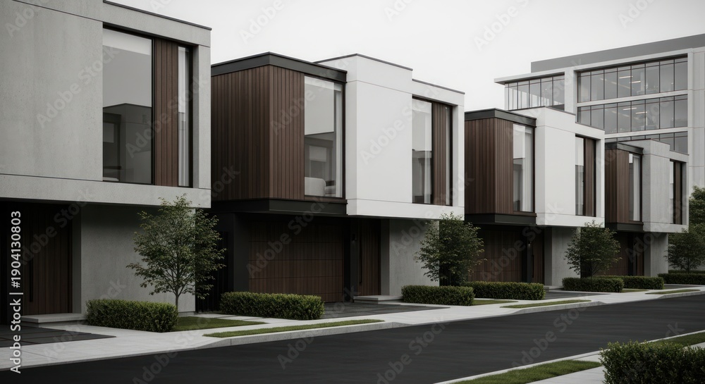 Fototapeta premium Modern Residential Buildings Exterior.