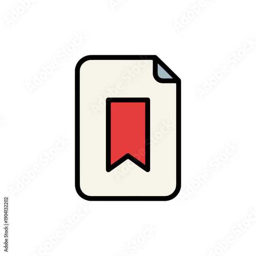Document file with download arrow icon. File ready for download or local copy symbol, flat outline vector.