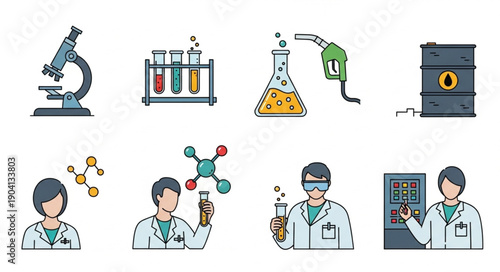 Science and Industry Icons Collection.