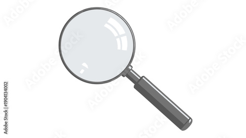 Magnifying Glass with Handle Illustration.