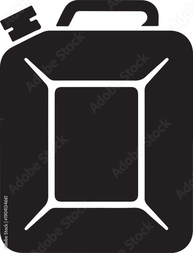 Jerry can fuel container silhouette icon