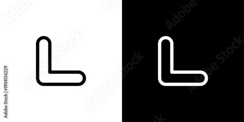 矢印 左下 斜め 下向き 指示記号 ライン 線 シンプル アイコン (ベクター)