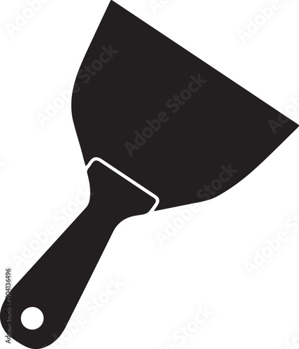 Wide blade putty knife for wall finishing icon