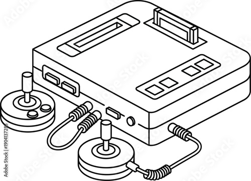 Line art icon of a vintage stereo system isolated on transparent background silhouette