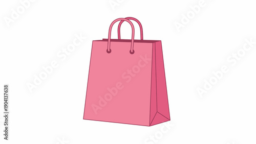 Pink Shopping Bag with Handles.