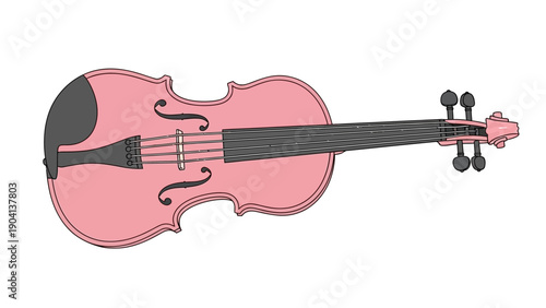 Pink Violin Instrument Music Stringed.