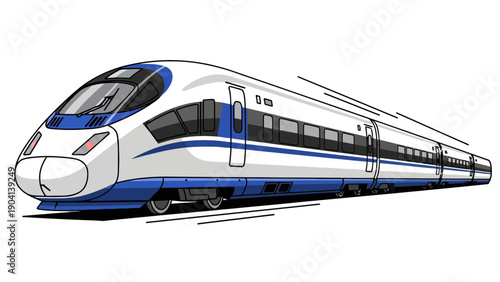 Modern High-Speed Train Illustration