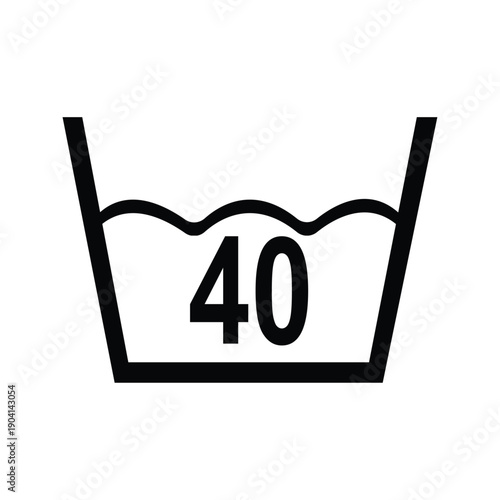 Washing machine tub with 40 degree temperature setting