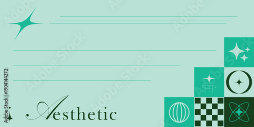 Aesthetic Greeting card with Green tones