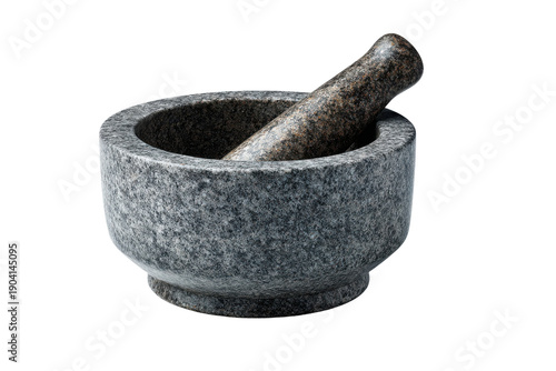 Gray granite mortar and pestle isolated on black background stone kitchen, Isolated On White Background, Png Transparent