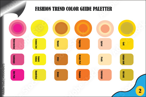 Trend Color vector illustration of a set of colorful buttons