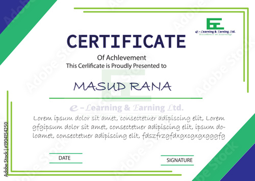 Green vector website login form template for modern business web design