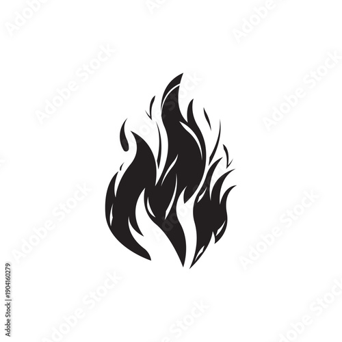 Flame logo template, vector icon, oil, gas and energy logo concept.