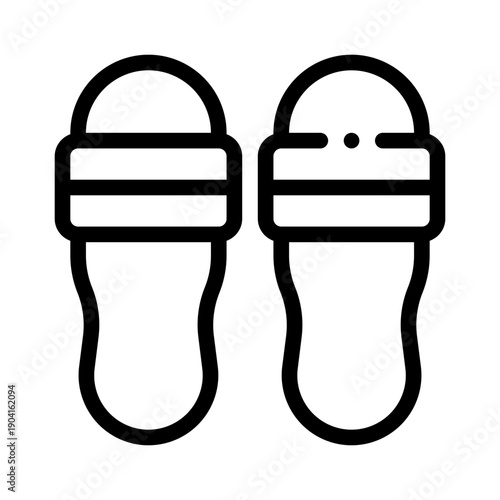 slippers line icon