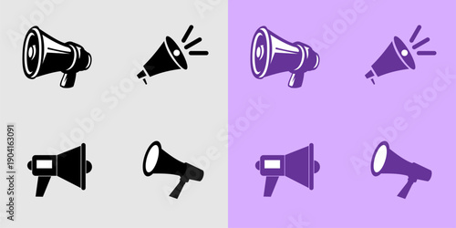 toa speakers set icon vector logo