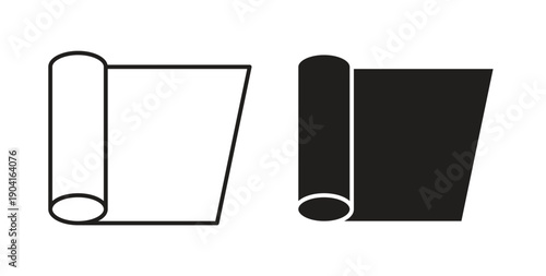 Aluminum foil icon symbol vector graphic designs on white. Best for ui Design