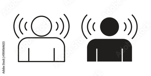 Brand awareness icon symbol vector graphic designs on white. Best for ui Design