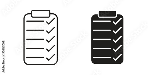 Check list icon symbol vector graphic designs on white. Best for ui Design