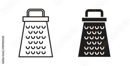 Cheese grater icon symbol vector graphic designs on white. Best for ui Design