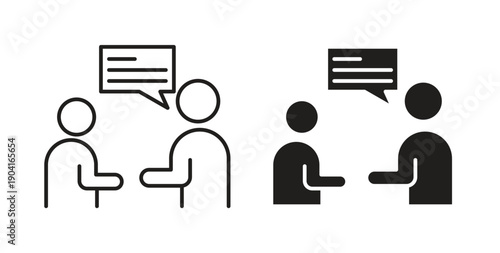 Consulting icon symbol vector graphic designs on white. Best for ui Design