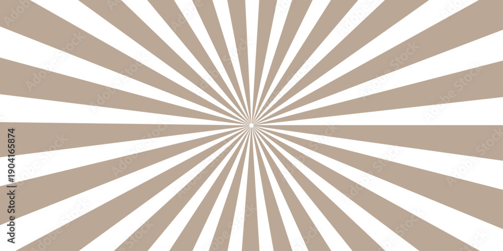 Fototapeta premium Vintage brown paper wallpaper featuring a grunge sunburst pattern with retro rays and a dirty starburst vector design for an old textured backdrop illustration