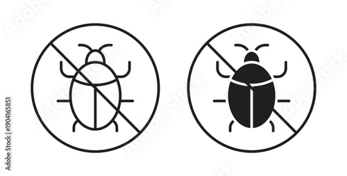 Debug icon symbol vector graphic designs on white. Best for ui Design
