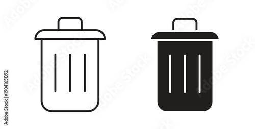 Delete icon symbol vector graphic designs on white. Best for ui Design
