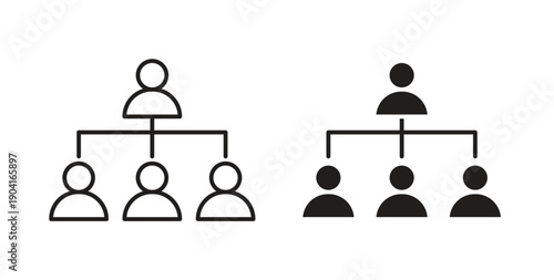 Department head icon symbol vector graphic designs on white. Best for ui Design