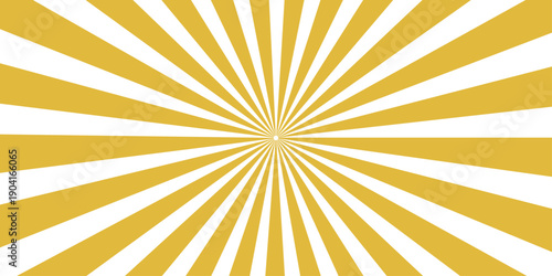 Yellow abstract sunburst background featuring a bright summer sun with radial orange rays and a hot vector design for a sunny sunrise wallpaper