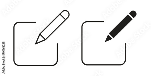 Edit text icon symbol vector graphic designs on white. Best for ui Design