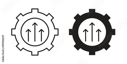 Efficiency icon symbol vector graphic designs on white. Best for ui Design