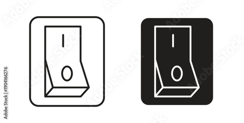 Electric switch icon symbol vector graphic designs on white. Best for ui Design