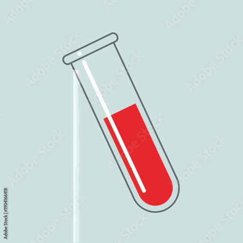 Test tube with red liquid, science, laboratory