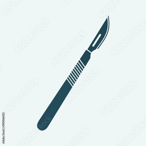 Scalpel illustration, surgical instrument, medical tool