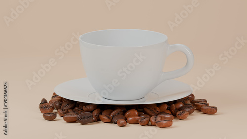 hot coffee cup mockup with clean background
