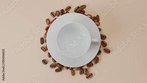 hot coffee cup mockup with clean background