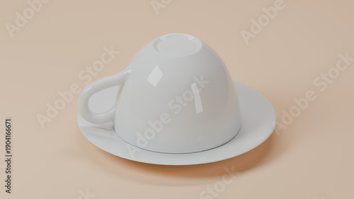 hot coffee cup mockup with clean background